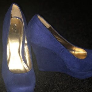 Royal blue wedges